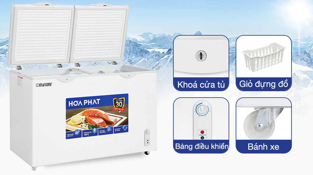 Tủ đông Hòa Phát 1 ngăn 1 chế độ đông HPF AD6352